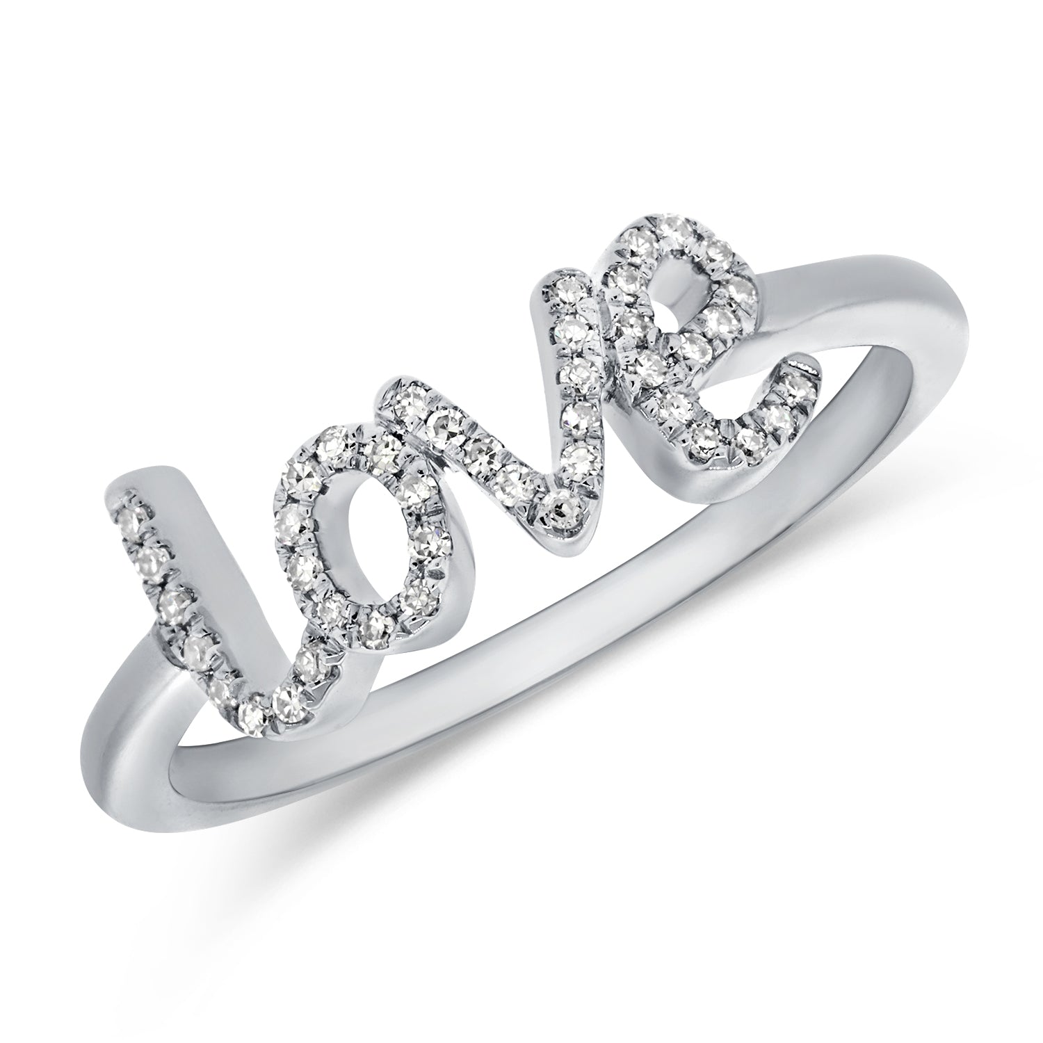 Love Design Diamond Ring, Rose Gold Round Diamond Necklace, Minimalist  Wedding Ring, Birthday Gift, Mothers Day Gift - Etsy